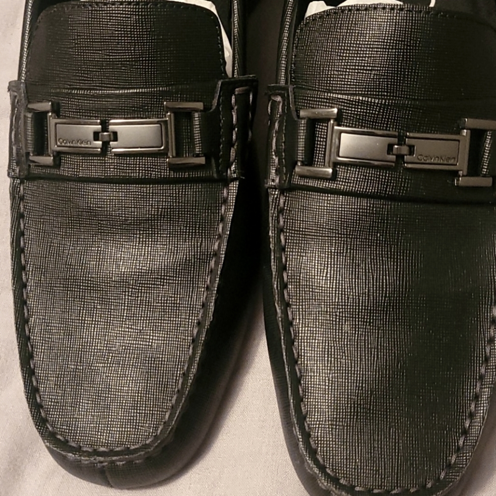 Black Calvin klein men loafer with box